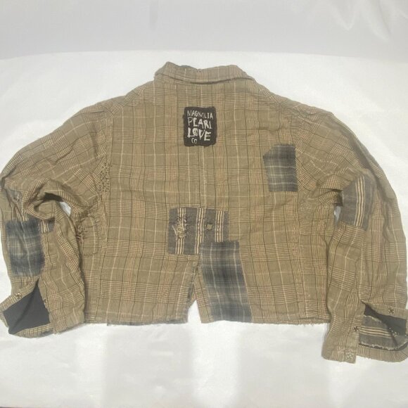 Magnolia Pearl Boro Patchwork Plaid Cropped Jacket – Rare & Authentic - Picture 2 of 11